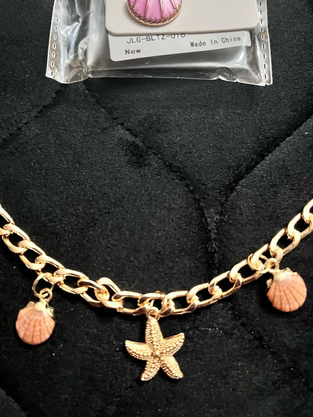 Pink & Gold Summer, Beach, and/or Ocean Themed Bag Charm Duo